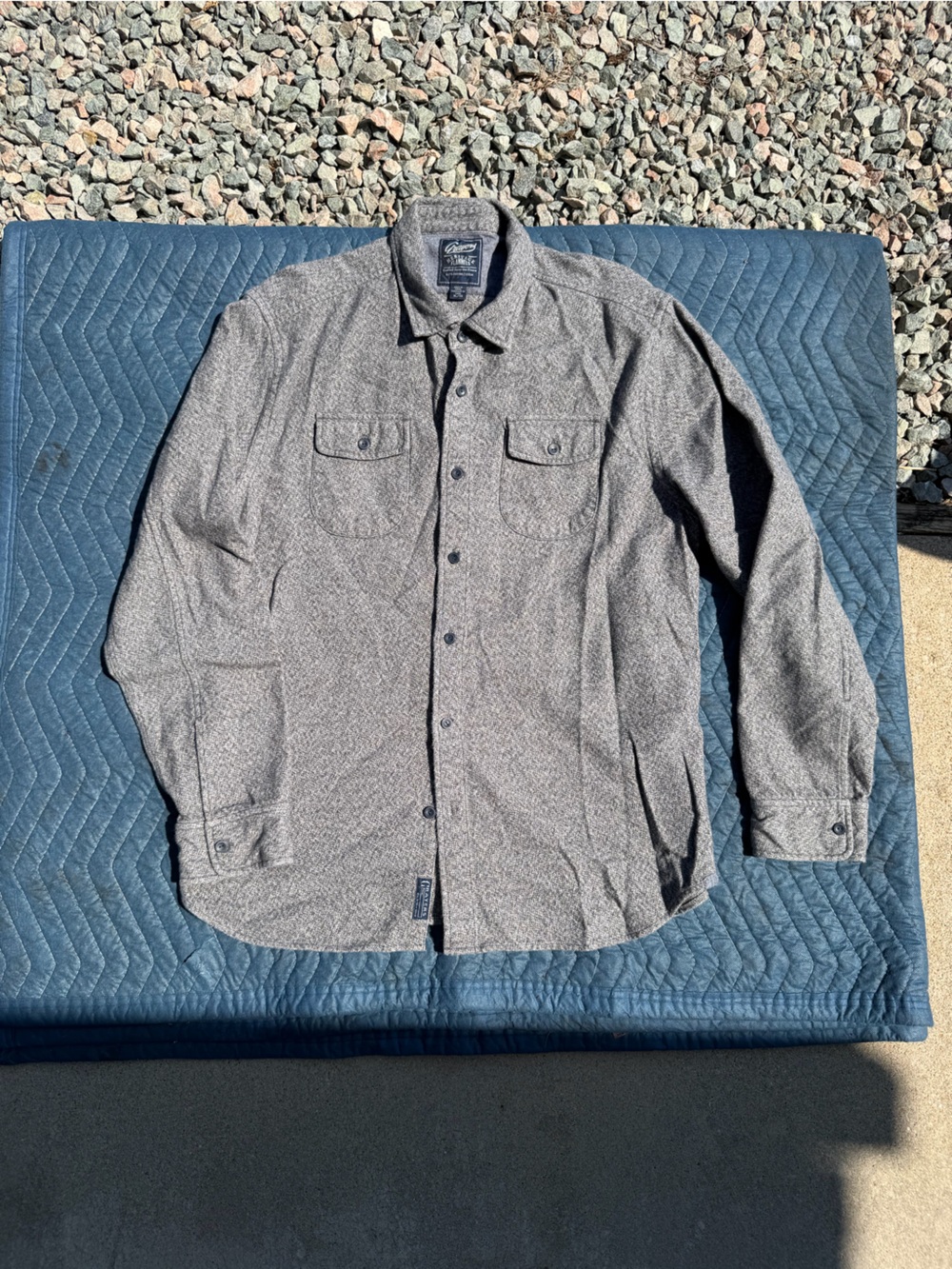 Grayers Men's Grey Button down Flannel